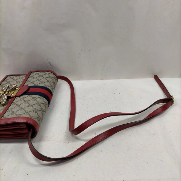 Gucci Queen Margaret Brown PVC Shoulder Bag mon937-101325 - Picture 5 of 16